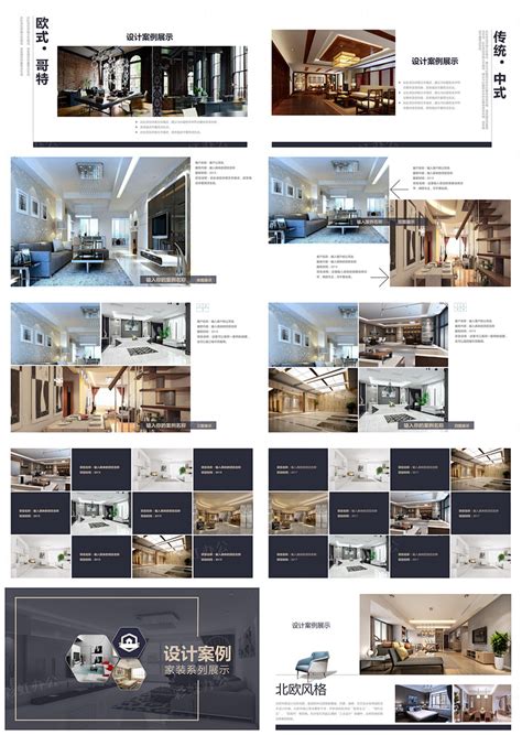 室内设计软装装修装潢家居方案PPT模板动态简约北欧风格案例展示-PPT模板-图创网