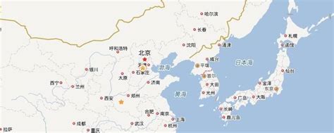 日本和中国的位置 - 业百科
