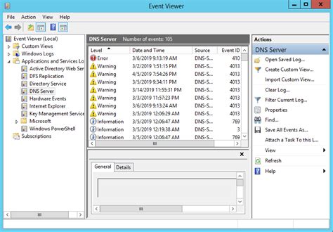 Enable Event Logging in Windows DNS Server