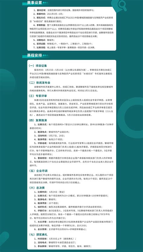2021中国·聊城高端装备与生物医药产业优质项目“水城论剑”活动-创成汇