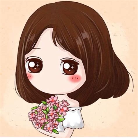 甜美女生头像卡通q版
