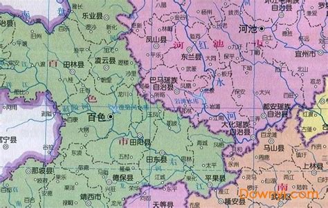 广西政区地图下载-广西行政区域地图下载绿色版-当易网