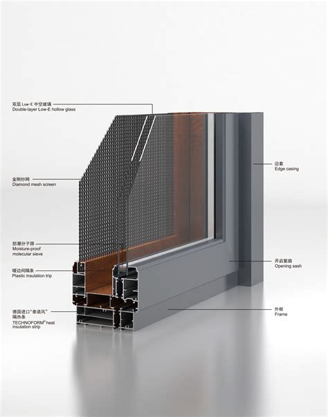 平开窗-G135A隔热外开窗内带纱窗系列（凤铝铝材）-广东信鼎建设工程有限公司