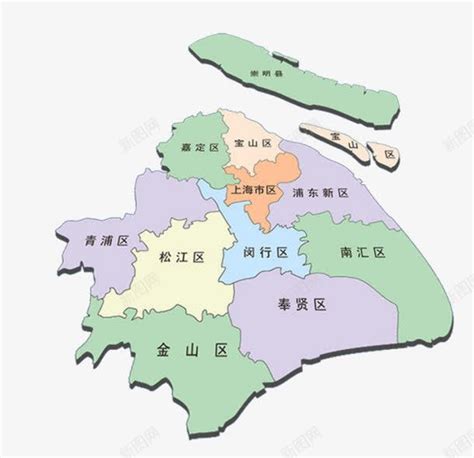 上海各区地图分布图,上海市区划分,上海16区划分图_大山谷图库