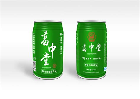 一款野葛根汁饮料的易拉罐包装，立志成为葛汁饮料的龙头企业，理念是绿色葛中堂，中国大健康！|平面|包装|寒小鸦 - 原创作品 - 站酷 (ZCOOL)