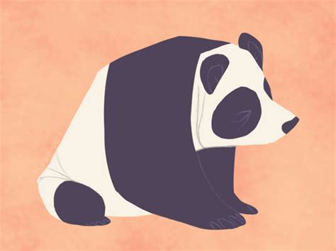 虎背熊腰的大熊猫彩色速写640×480手机壁纸_591彩信网