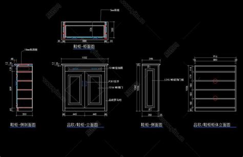 全套衣柜CAD设计图库，衣柜CAD图纸下载 - 易图网