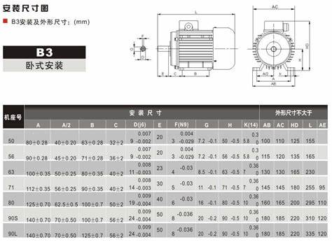 ys7134电机外形尺寸