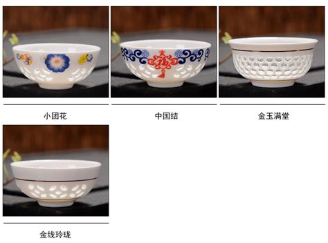 卡玻璃的瓷器茶具：14款手工青花镂空茶具盖碗(2)- 国风网