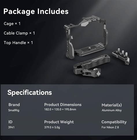 SmallRig 3941 Cage Kit For Nikon Z8 ราคา - EC MALL อีซีมอลล์