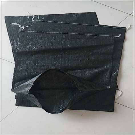 厂家批售黑色塑料编织袋50*80 炭黑编织袋沙包 河堤围堰包装-阿里巴巴