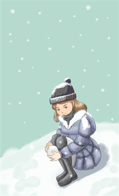 温柔头像下雪动漫女生