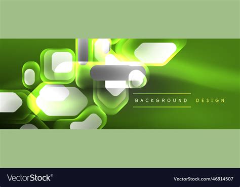 Neon lines squares and round shapes abstract Vector Image