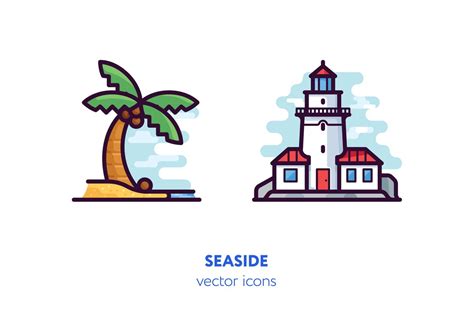 矢量海滩度假图标图片-彩色海滩度假的创意图标设计矢量图素材-高清图片-摄影照片-寻图免费打包下载