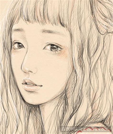 温柔素描头像女生图片