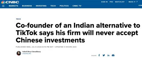 “印度版TikTok”创始人“挺硬气”：我们不要中国的投资_凤凰网