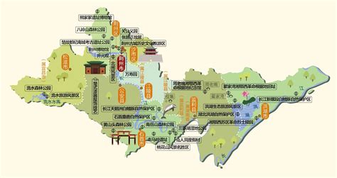 湖北旅游地图图片
