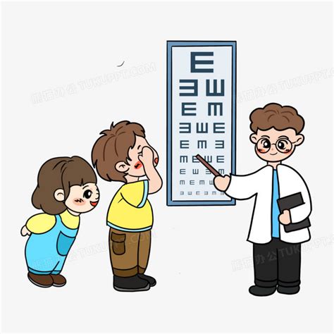 江津区中医院为小学生做视力检测