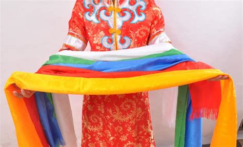藏式用品厂家直销西藏哈达批发龙凤提花吉祥五色蒙古蒙族哈达-阿里巴巴