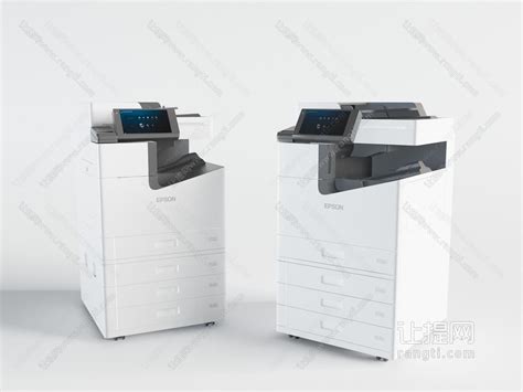 现代立式打印机办公电器3d模型下载_模型ID:68379-让提网
