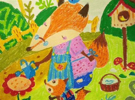 狐狸妈妈穿着裙子和手提包动物父母及其