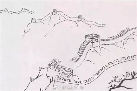 中国画写意《古长城》绘画教程 看中华矗立了千年的伟大建筑|古长城|墙体|写意_新浪新闻