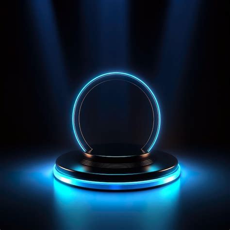 Un fondo azul con una luz adentro. | Foto Premium
