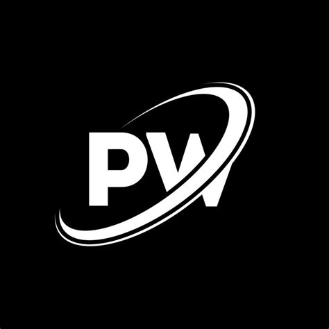 diseño del logotipo de la letra pw pw. letra inicial pw círculo ...