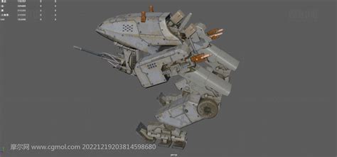 科幻机甲,火炮机甲,战争机器,战斗机甲3dmaya模型_科幻角色模型下载-摩尔网CGMOL