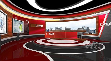 天津全运会CCTV5演播室设计|三维|其他三维|杨亚军 - 原创作品 - 站酷 (ZCOOL)