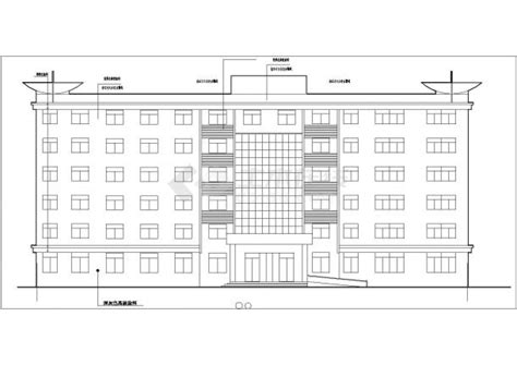 衡水市某临街6层框架结构商业办公楼建筑结构设计CAD图纸_办公建筑_土木在线