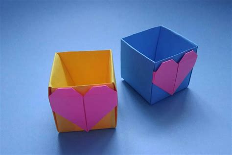 女生都喜欢的爱心收纳盒折纸，做法简单一学就会，手工折纸教程