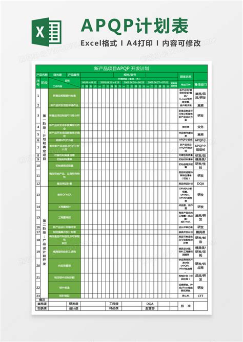 项目生产计划表Excel模板下载_熊猫办公