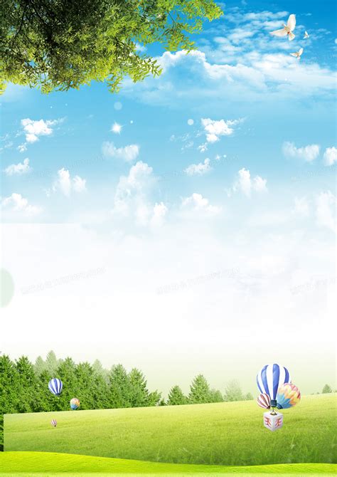 蓝天白云海报背景背景图片素材免费下载_熊猫办公