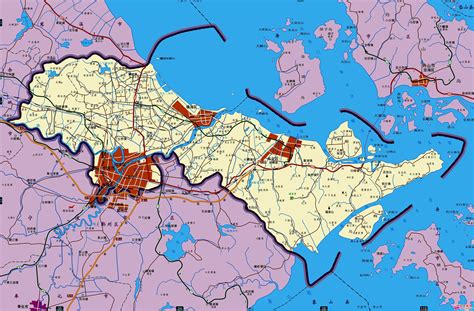 宁波北仑城区地图-