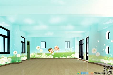 几张幼儿园教室的彩绘设计图-山东济南画家园墙绘公司