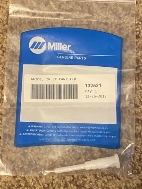 MILLER 132521 INLET Canister Guide; For Spoolmatic $58.50 - PicClick