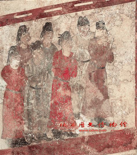 陕西省乾县唐章怀太子墓壁画观鸟捕蝉图年轻图片