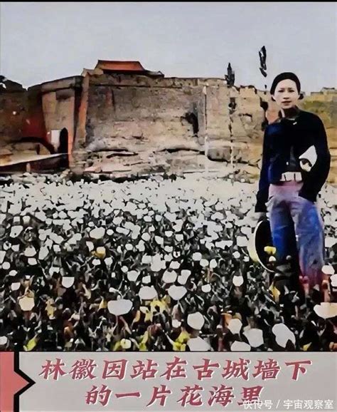 1936年，林徽因在耀县考察期间，在古城下花海中的美丽留影