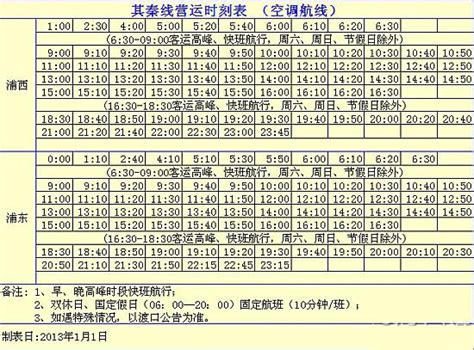 上海全部轮渡时刻表汇总 - 上海公交网