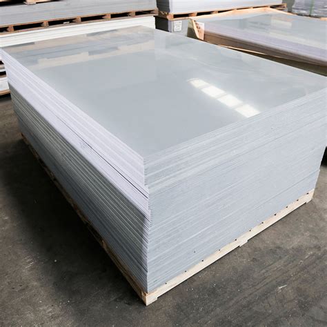 PVC板聚氯乙烯板 浅灰色耐酸碱6mmPVC板材