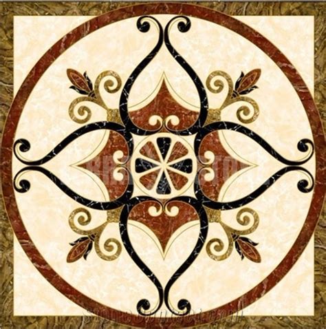 Calacatta Marble Waterjet Mosaic Flower Tile For Bathroom from China ...
