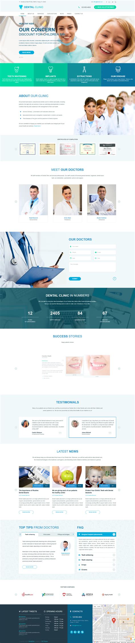 Bootstrap牙科门诊Html5模板牙齿美容网站模板|Dental