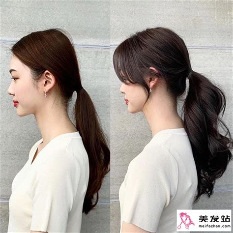 女学生扎马尾辫图片