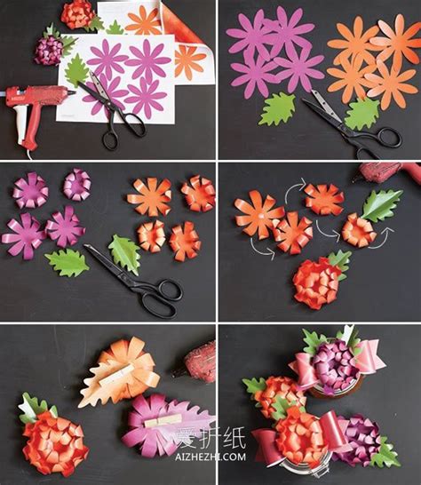 怎么简单做彩纸花藤装饰的手工制作教程_爱折纸网