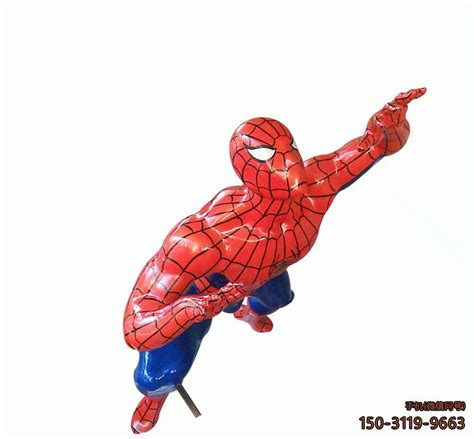 蜘蛛侠雕塑_幼儿园游乐场彩绘卡通人物雕塑_厂家图片价格-玉海雕塑