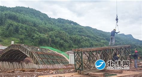 水中坝桥梁工程第一个拱架搭建完成-北纬网（雅安新闻网）