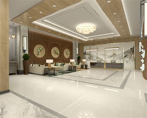 郑州清枫白露网红酒店大厅设计效果图 - 金博大建筑装饰集团公司