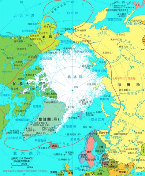 北极圈地图图片