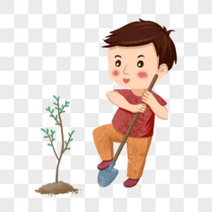 小孩在种树的图片,小孩子种树,小孩种树_大山谷图库